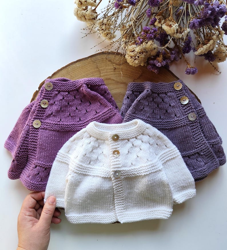 Lily Baby Cardigan Knitting Pattern