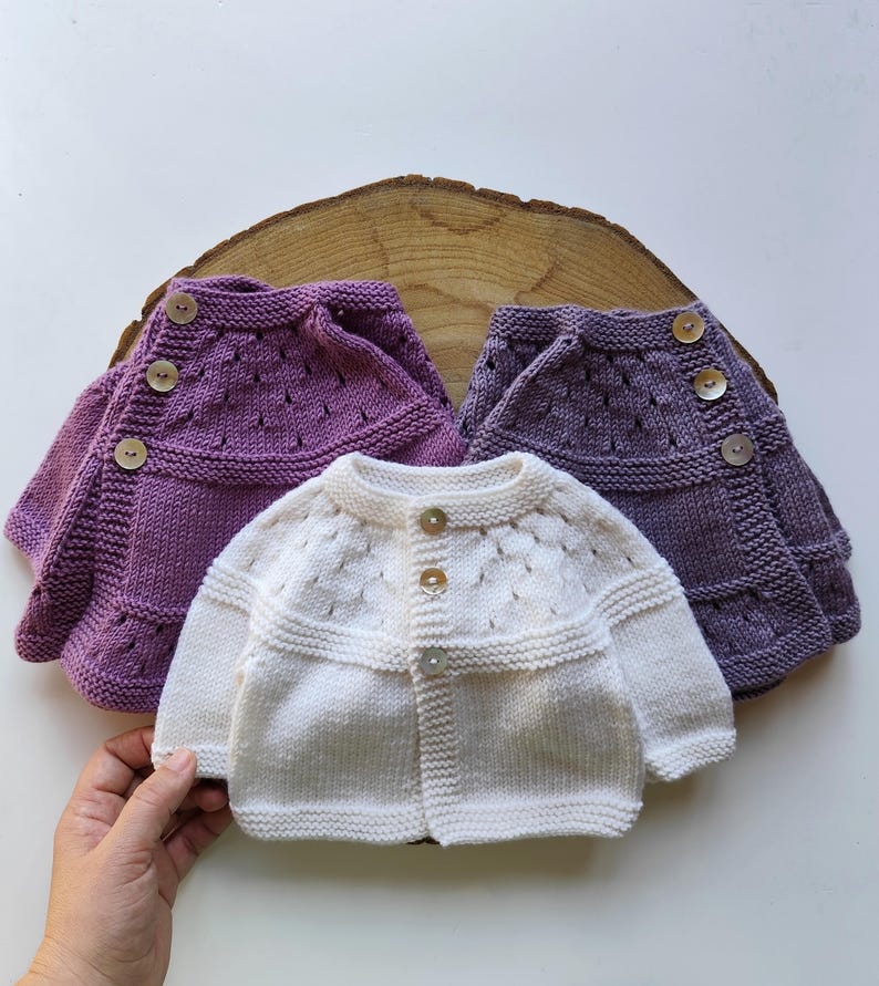 Lily Baby Cardigan Knitting Pattern