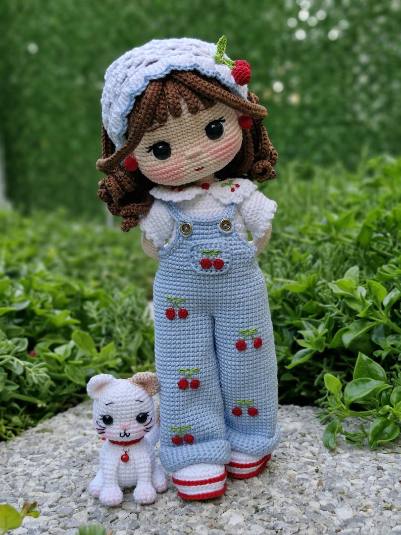 Cherry Belle Doll & Cat Crochet Pattern