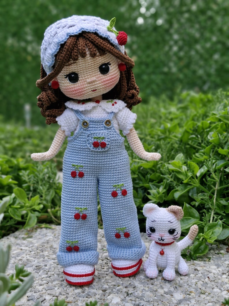 Cherry Belle Doll & Cat Crochet Pattern